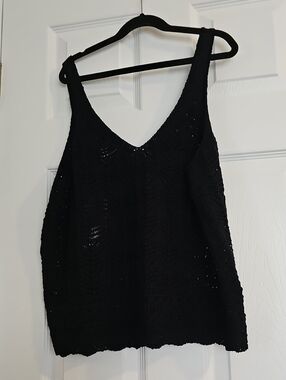 jcpenney Black Crochet Tank Top/Camisole